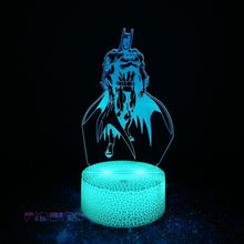Load image into Gallery viewer, FIDBITS Batman 3D Illusion Lamp Luminate Base Night Light LED 7 Colour Touch Gift