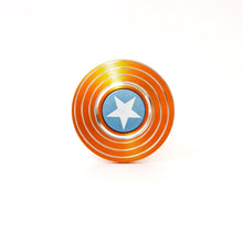 Load image into Gallery viewer, Captain America Gold Shield spinner