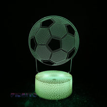 Load image into Gallery viewer, FIDBITS Football in 3D Illusion Lamp Luminate Base Night Light LED 7 Colour Touch Gift