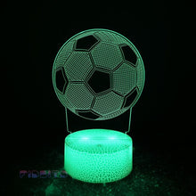 Load image into Gallery viewer, FIDBITS Football in 3D Illusion Lamp Luminate Base Night Light LED 7 Colour Touch Gift