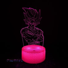 Load image into Gallery viewer, FIDBITS Goku Dragon Ball Z 3D Illusion Lamp Luminate Base Night Light LED 7 Colour Touch