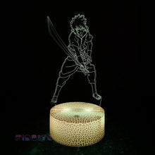 Load image into Gallery viewer, FIDBITS Kenshin 3D Illusion Lamp Luminate Base Night Light LED 7 Colour Touch Gift