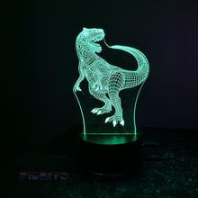 Load image into Gallery viewer, FIDBITS NEW Dinosaur T-Rex 3D Illusion Lamp Night Light LED 7 Colour Bedside Touch Lamp