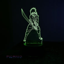 Load image into Gallery viewer, FIDBITS NEW Kenshin 3D Illusion Lamp Night Light LED 7 Colour Bedside Touch Lamp