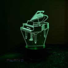 Load image into Gallery viewer, FIDBITS NEW Piano Musician 3D Illusion Lamp Night Light LED 7 Colour Bedside Home Lamp