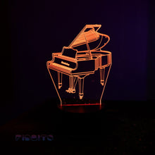 Load image into Gallery viewer, FIDBITS NEW Piano Musician 3D Illusion Lamp Night Light LED 7 Colour Bedside Home Lamp
