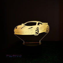 Load image into Gallery viewer, FIDBITS NEW Super car 3D Illusion Lamp Night Light LED 7 Colour Bedside Touch Lamp