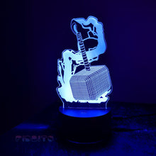Load image into Gallery viewer, FIDBITS NEW Thor Hammer 3D Illusion Lamp Night Light LED 7 Colour Bedside Touch Lamp