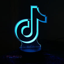 Load image into Gallery viewer, FIDBITS New Tik Tok 3D Illusion Lamp Night Light LED 7 Colour Office Touch Table Lamp