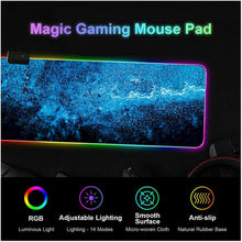 Load image into Gallery viewer, FIDBITS RGB LED Gaming Galaxy Mouse Pad Keyboard Desk Non-slip Mousepad Mat 80cm Large