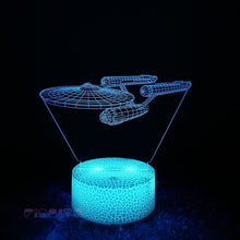 Load image into Gallery viewer, FIDBITS Star Wars Ship 3D Illusion Lamp Luminate Base Night Light LED 7 Colour Touch