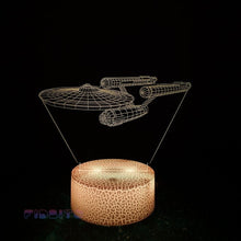 Load image into Gallery viewer, FIDBITS Star Wars Ship 3D Illusion Lamp Luminate Base Night Light LED 7 Colour Touch