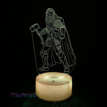 Load image into Gallery viewer, FIDBITS Thor 3D Illusion Lamp Luminate Base Night Light LED 7 Colour Touch Gift