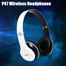 Load image into Gallery viewer, FIDBITS White Wireless Noise Cancelling Headphones Bluetooth 5.0 with built-in Mic
