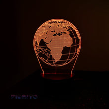 Load image into Gallery viewer, Fidbits Lamps World Earth 3D Illusion Lamp Night Light LED 7 Colour Touch Table Lamp